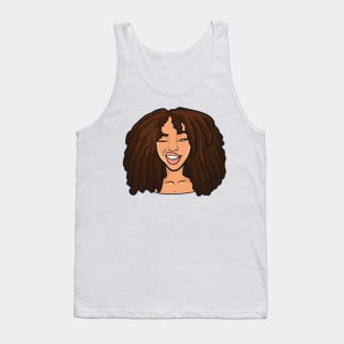 Smirking Black Woman Winking Tank Top